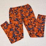 LuLaRoe  OS One Size FOX Leggings Orange Blue Black White Photo 3