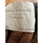 ZARA Woman Faux Fur Jacket With Leather Accents Autumn/Winter Collection Size S Photo 4