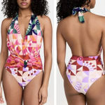Farm Rio  Ombré Graphic Toucans One-Piece Swimsuit Size Medium See Narrat… Photo 1