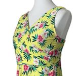 Lands' End Lands’ End Swim Dress Wrap Top Skirt Yellow Tropical Floral Women’s Size 12 Photo 11
