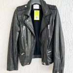 IRO caelie black lamb leather biker jacket size 6 US women Photo 2