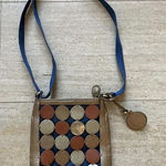 Lancel‎ Paris Tokyo New York Canvas Leather Crossbody Bag Circles Gold Photo 0