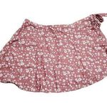 ANDIE Skirt Only Swim Sarong Bottom Side Tie Coverup Ditsy Floral Rose Pink Sz M Photo 0