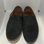 Frye Isbel Diamond Emboss Black Nubuck Leather Espadrille Flats Women’s Size 11 Photo 2