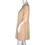 ZARA Dress Women Medium Cream Shirt Dress Button Front Casual Neutral Minimalist Photo 2