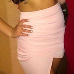 Boohoo Pink Asymmetrical Skirt - Ruched/Waved Side Photo 0