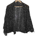 Abercrombie & Fitch Womens Heather Gray Knit Crochet Shrug Sweater Size One Size Photo 0