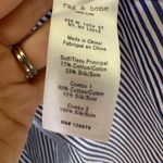 Rag and Bone  Striped Shirt Tie Dress Button Down Silk Cotton Blue White XS Photo 4