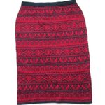 J.Crew NWT Partridge Fair Isle Sweater Tube Navy Red Pull-on Lambswool Skirt XXS Photo 2