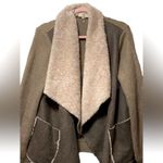 Entro  Knit Long Sleeve Open Sherpa Shacket Cardigan With Pockets! Photo 2