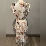 NWT Taylor Ruffle Sleeve Tiered Floral Print Maxi Dress Floral Tiered Maxi Dress White Size 10 Photo 4