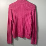Ralph Lauren vintage pink 100% cotton cable knit mock neck sweater Preppy Size L Photo 7