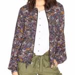 Free People Soft Printed Balloon Sleeve Jacket Size M Photo 0