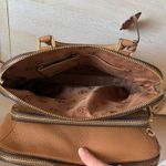 Tory Burch Robinson Pebbled Triple Zip Satchel Tigers Eye Photo 8