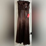 Dancing Queen NWT  Brown Dress With Diamond Bow Photo 3