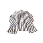 Halogen Linen Blend Izzy Blazer XS Petite Blue White Striped One Button Jacket Photo 4