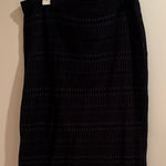 Elie Tahari  Black Textured Pencil Skirt Size XL Photo 0