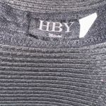 HBY Miami paper straw visor style hat Gorgeous ribbed hat with back bow Black Photo 5