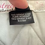 Castle Streetwear White Gray Full Zip Lined Mock Neck Motorcycle Jacket Size 10 Photo 12