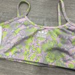 Adidas  Green Pink Snake Print Sports Bra Bralette Photo 2