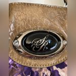 🎉Host Pick🎉Sienna Ricchi Tan Faux Crocodile Floral Hobo Shoulder Bag Purse Photo 4