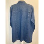 Geoffrey Beene Womens Denim Shacket Size 10 Blue Jean Long Shirt Jacket Western Photo 5