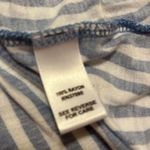 Cato blue and white abstract, striped long tank top size medium Photo 7