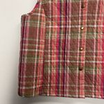 cj banks  Womens 1X Pink Plaid Quilted Jacket Vest Button Ranch Rodeo Old Money Photo 10