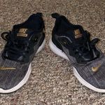 Nike Womens Flex TR9 Black with Gold Athletic Sneakers Shoes Photo 2
