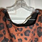 Zapelle Brown/Black Animal Print Short Sleeve Aline Midi Dress size 1X Photo 3