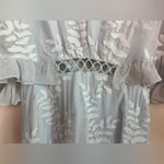 Selfie Leslie NWT  Caspar Leafy Baby Blue Eyelet Embroidered Chiffon Dress M
. Photo 6