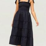 Hill House The Ribbon Ellie Nap Dress Women’s Size Small Black Tiered Smocked Photo 0
