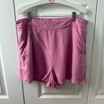 Madewell Linen High Rise Pleated Shorts in Pink Photo 1