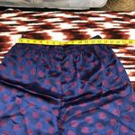 NWOT 90s Addiction Vintage 100% Silk Sleep Shorts Boxers Polka Dot Navy Blue Purple Photo 3