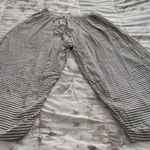 Anthropologie  Faithful The Brand Striped Wide-Leg cropped Pants size M side slit Photo 12