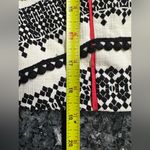 Anthropologie Tabitha Bohemian Black White Red Print Cotton Pencil Skirt Size 0 Photo 5