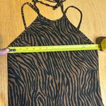 Betsey Johnson  Tiger Print Dress Size Small Halter Y2K Brown Midi Bodycon Photo 5