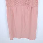 Loft NWT  Floral Lace Bodice Dress Mini Sleeveless Floral Blush Pink Size 10 NEW Photo 8