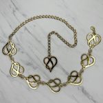 Ornate Heart Concho Chain Belt Gold Tone Boho Western Statement ✨ Photo 1