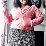 Michael Kors  Jacket Dusty Rose Bomber Faux Leather Plus Size XXL NWT Photo 0