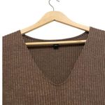 Gentle Fawn Ribbed Knit Sheath Dress Size Large Taupe Brown Mini Cottage Stretch Photo 2