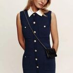 Reformation Catalina Navy Cotton Mini Dress XS Photo 0