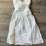 Mango White Strapless Sweetheart Sundress Photo 0