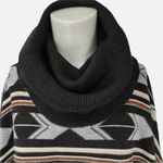 Double Zero  Turtleneck Fringe Poncho Size M Boho Southwest Pockets Western Photo 2