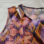 Cato  Purple and Orange Asymmetrical Sleeveless Top Size :M Photo 6