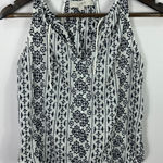 Loft Ann Taylor Petites XSP Blue Embroidered Sleeveless Top Cottagecore Boho Photo 0