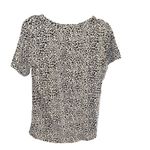 Vera Bradley  Black & White Leopard Print Short Sleeve‎ Top. Medium Photo 1