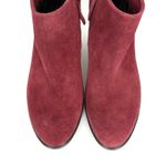 Ecco  Shape 55 Western Ankle Boots Hydromax Side Zip Red Suede Block Heel Size 40 Photo 6