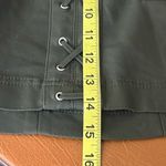 EXPRESS Dark Green Lace Front A Line Mini Skirt Military Army Size 00 Photo 8