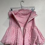 Missguided  Pink Gingham Strapless Bandeau Top Sz M Photo 9